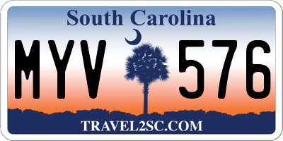 SC license plate MYV576