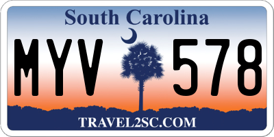 SC license plate MYV578