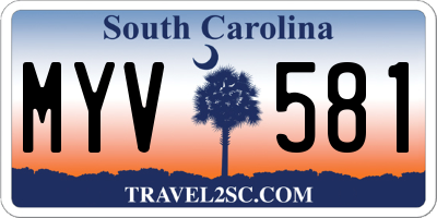 SC license plate MYV581