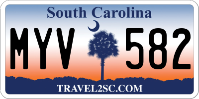 SC license plate MYV582