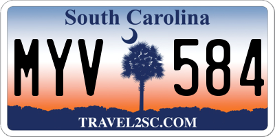 SC license plate MYV584