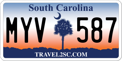 SC license plate MYV587