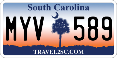 SC license plate MYV589
