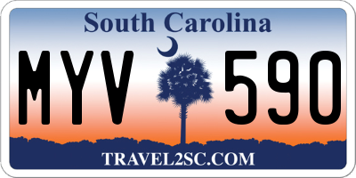 SC license plate MYV590