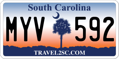 SC license plate MYV592