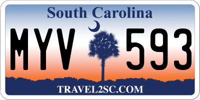 SC license plate MYV593