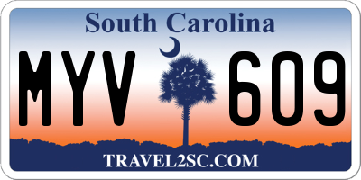 SC license plate MYV609