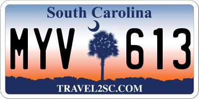 SC license plate MYV613