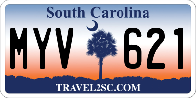 SC license plate MYV621