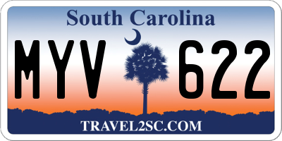 SC license plate MYV622