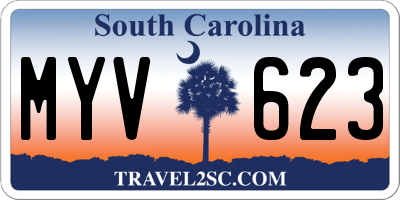 SC license plate MYV623