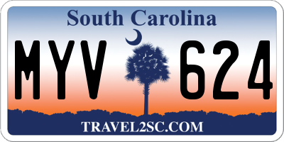 SC license plate MYV624
