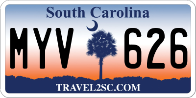 SC license plate MYV626