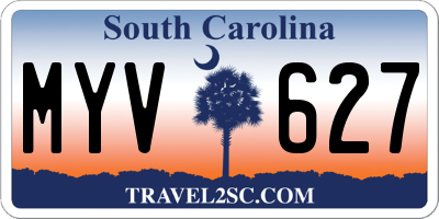 SC license plate MYV627