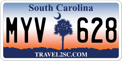 SC license plate MYV628
