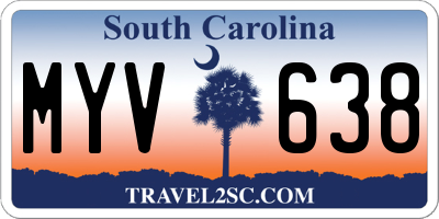SC license plate MYV638