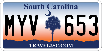 SC license plate MYV653