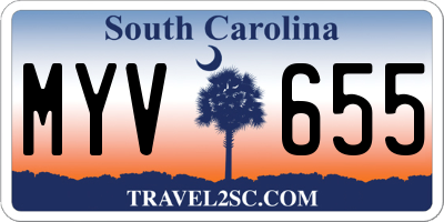 SC license plate MYV655