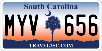 SC license plate MYV656