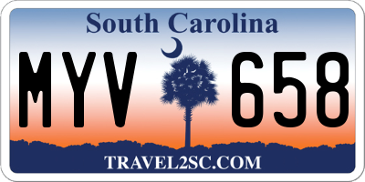 SC license plate MYV658