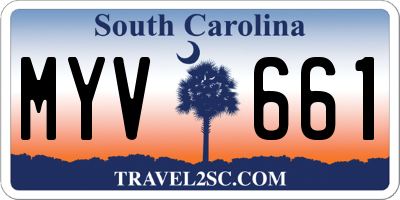 SC license plate MYV661