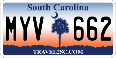 SC license plate MYV662