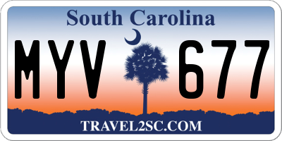 SC license plate MYV677
