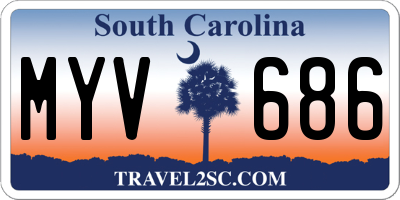 SC license plate MYV686
