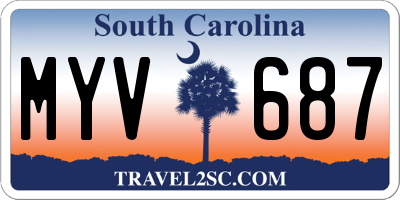SC license plate MYV687