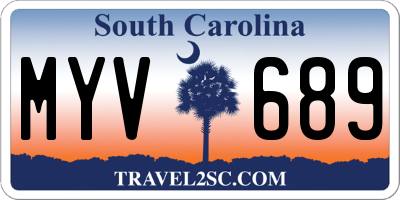 SC license plate MYV689