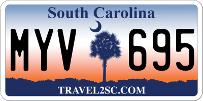 SC license plate MYV695