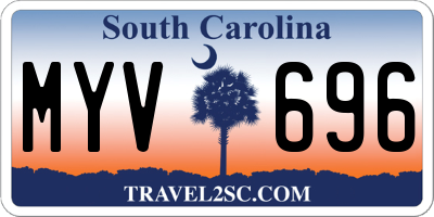 SC license plate MYV696