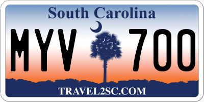 SC license plate MYV700
