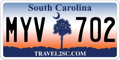 SC license plate MYV702