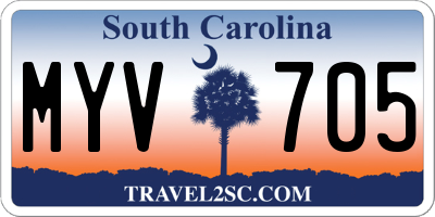 SC license plate MYV705