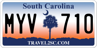 SC license plate MYV710