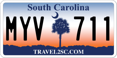 SC license plate MYV711