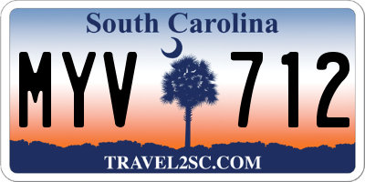 SC license plate MYV712