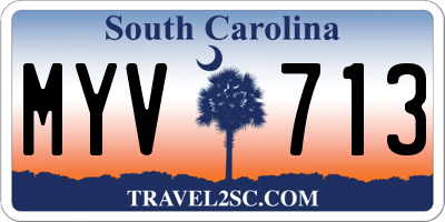 SC license plate MYV713