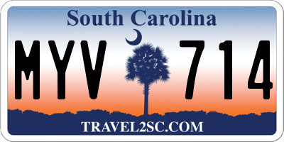 SC license plate MYV714