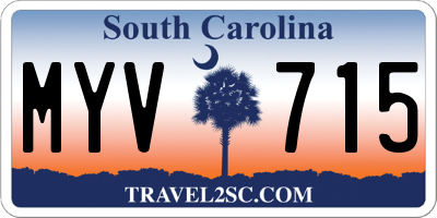 SC license plate MYV715