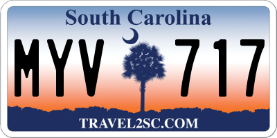 SC license plate MYV717