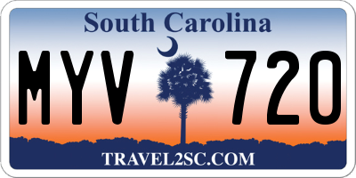 SC license plate MYV720