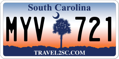 SC license plate MYV721