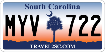 SC license plate MYV722