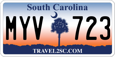 SC license plate MYV723