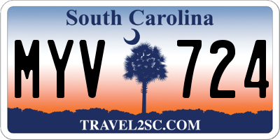 SC license plate MYV724