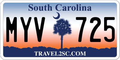 SC license plate MYV725