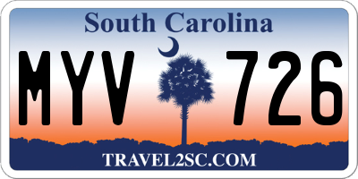 SC license plate MYV726