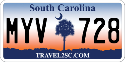 SC license plate MYV728